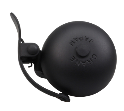 Preview: Crane Bell Co. Mini Suzu Bicycle Bell w/ Headset Spacer - All Black