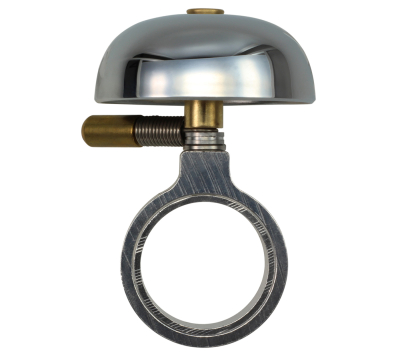 Crane Bell Co. Mini Karen Bicycle Bell w/ Headset Spacer - Chrome Plated
