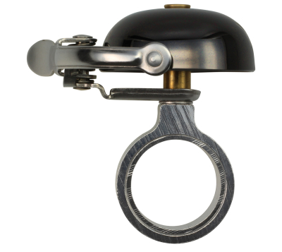Crane Bell Co. Mini Suzu Bicycle Bell w/ Headset Spacer - Neo Black