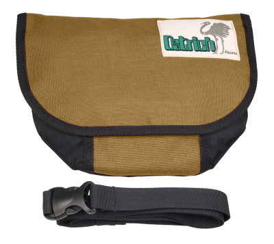 Ostrich Mini Messenger Bag - Coyote Brown