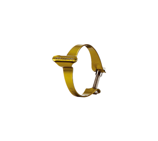 Dia-Compe Top Tube Brake Cable Clamp - Gold