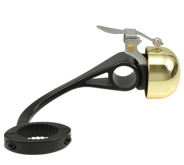 Crane Bell Co. E-Ne SBR Bicycle Bell w/ Drop Bar Mount - Gold