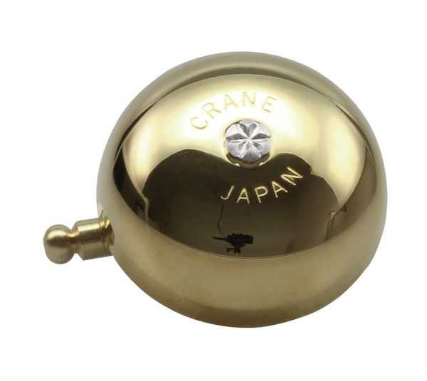 Crane Bell Co. Karen Bicycle Bell w/ Steel Band Mount - Gold