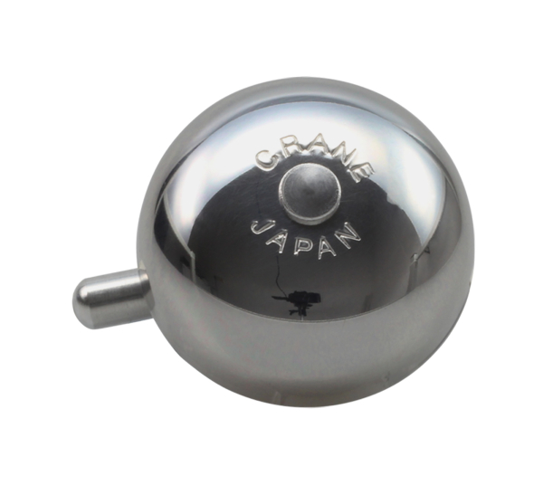 Crane Bell Co. Mini Karen Fahrradklingel mit Headset Spacer - Silber Poliert