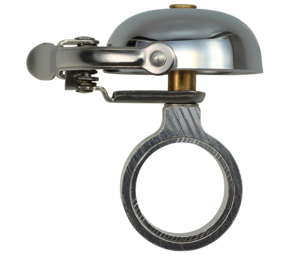 Crane Bell Co. Mini Suzu Bicycle Bell w/ Headset Spacer - Chrome Plated