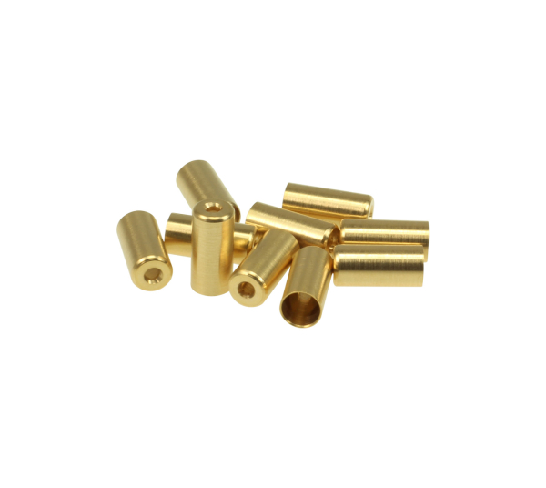 Yokozuna Brass End Caps for Vintage Brake Cable Housing - 10 Pcs.