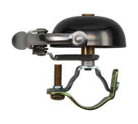 Crane Bell Co. Mini Suzu Fahrradklingel mit Steel Band Mount - Neo Black